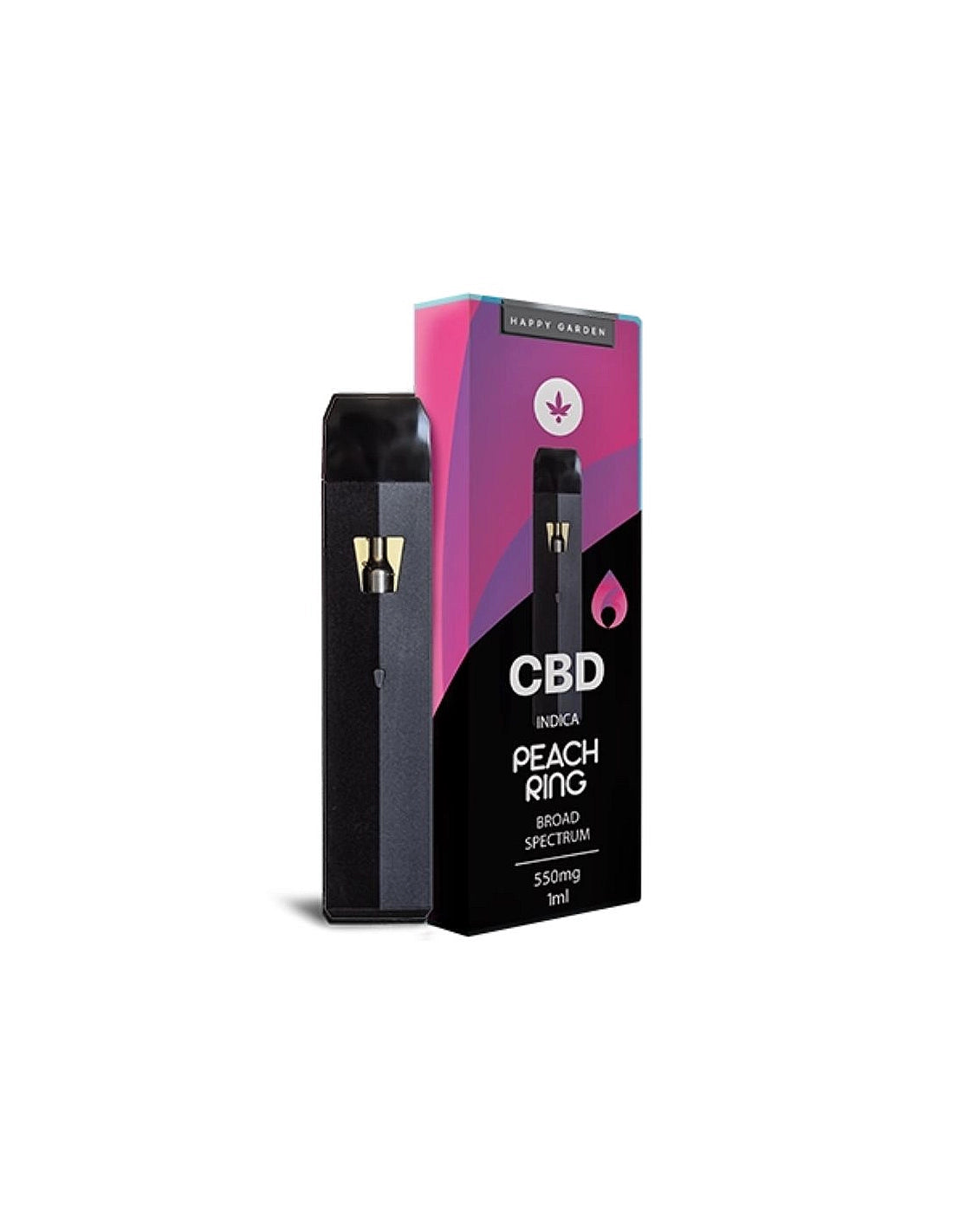 VAPER CBD DESECHABLE PEACH RING 550MG HAPPY GARDEN