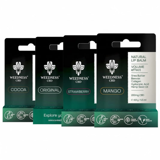 BÁLSAMO LABIAL NATURAL HIDRATANTE 4% CBD WEEDNESS (4,8g)
