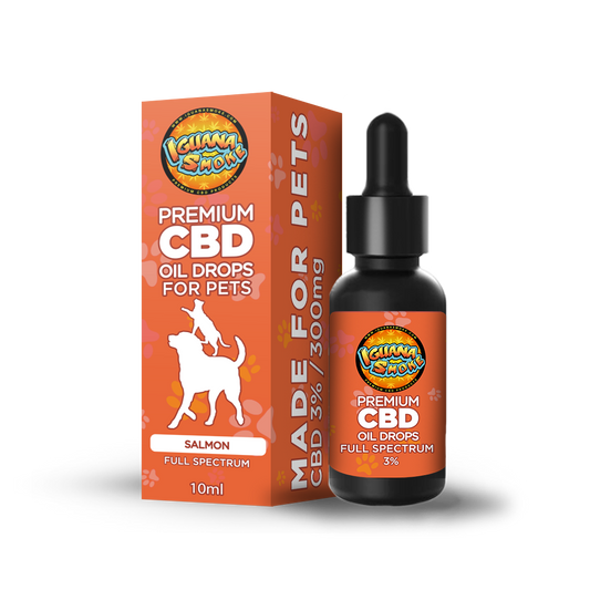 ACEITE CBD FULL SPECTRUM 3% PARA MASCOTAS SABOR SALMÓN IGUANA SMOKE 10ml